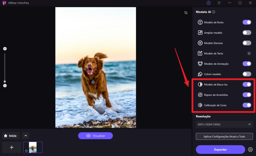 hitpaw fotorpea enhance select second model