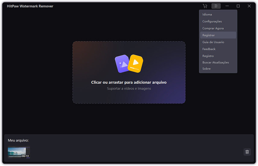registrar o HitPaw Removedor de Marca D'água