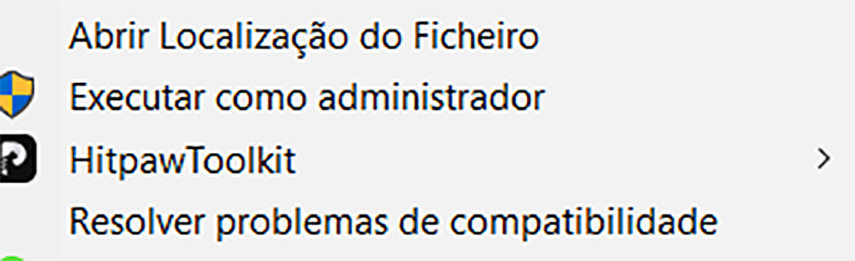 abrir local do arquivo e desinstalar HitPaw Removedor de Marca D'água