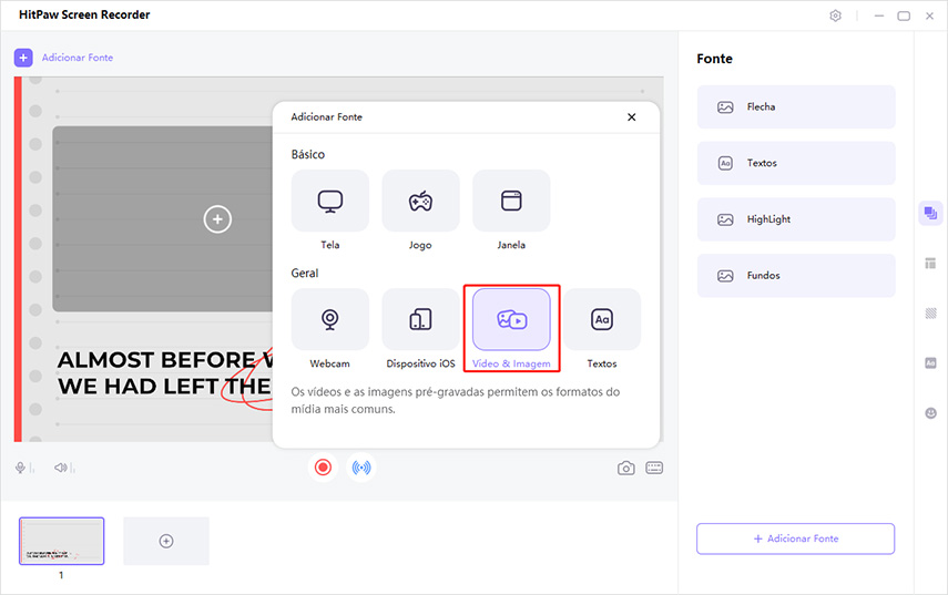 adicionar imagens