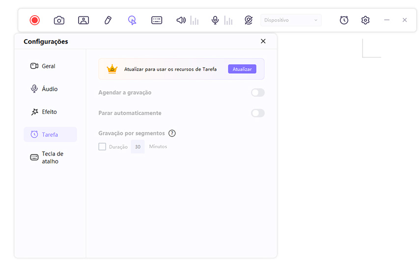 configuraçoes de dispositivo