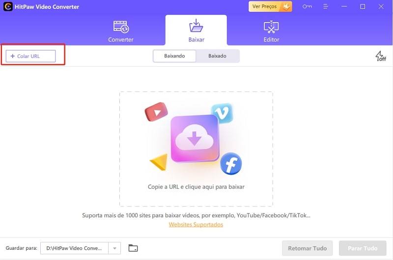 baixar vídeo do facebook com hitpaw conversor de video