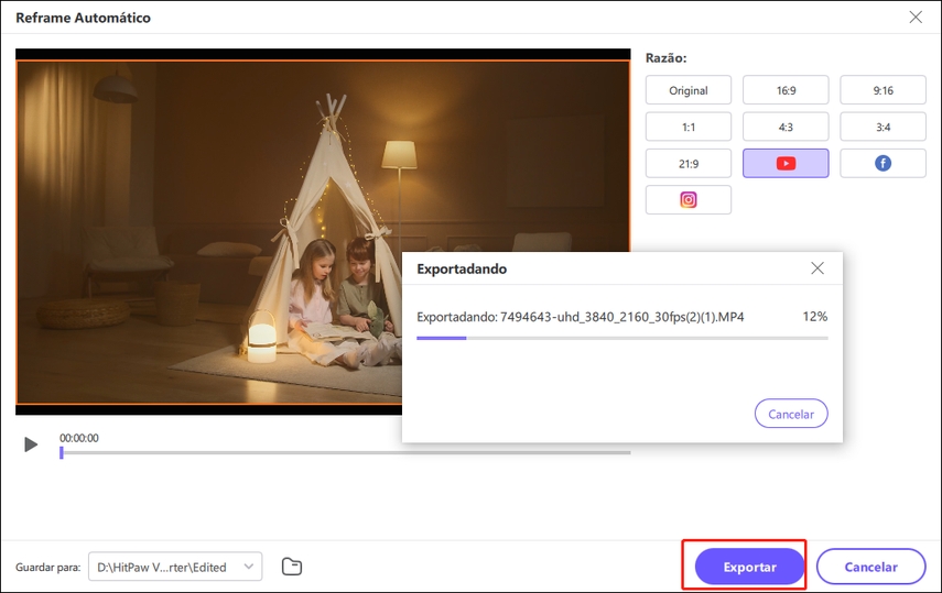 como alterar a proporção de aspecto do vídeo do facebook