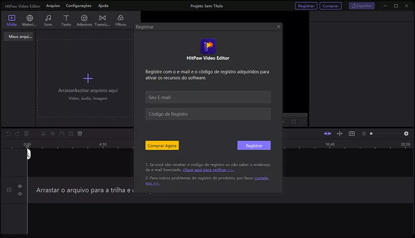 registrar no hitpaw Edimakor