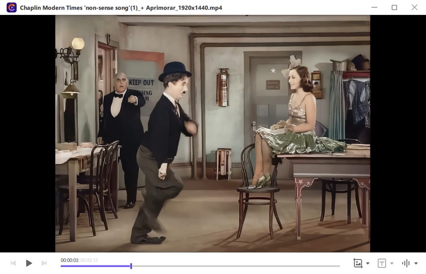 reproduzir vídeo colorizado