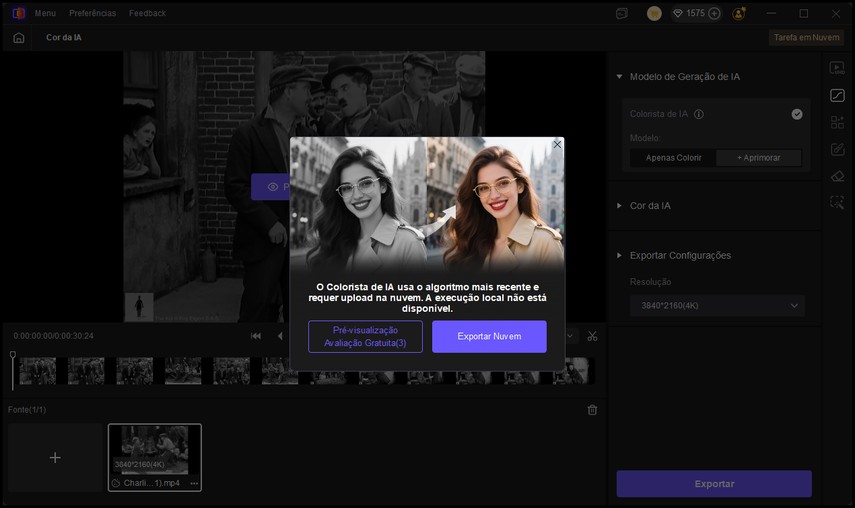 visualizar vídeo colorizado