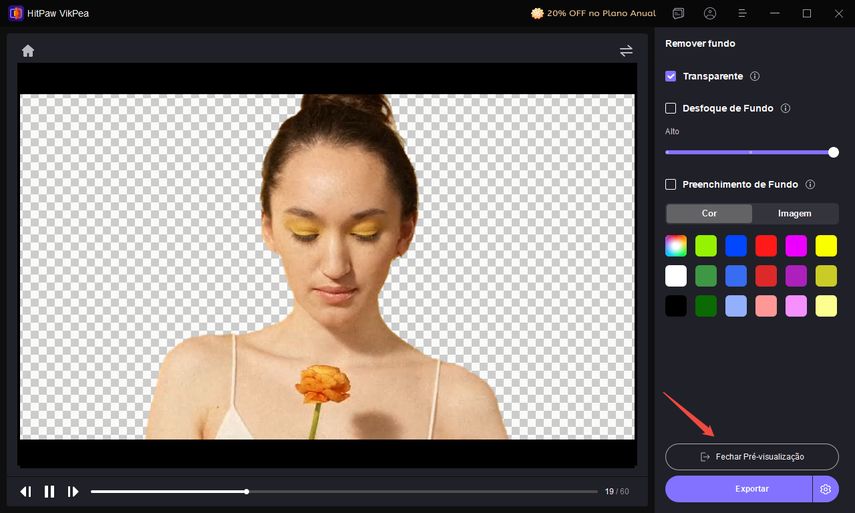 remover fundo de vídeo no vikpea