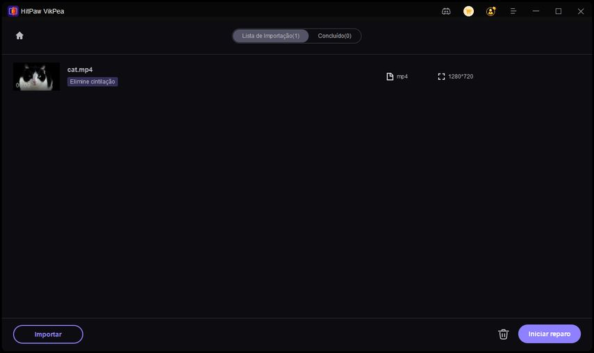 visualizar e clicar no botão iniciar reparo