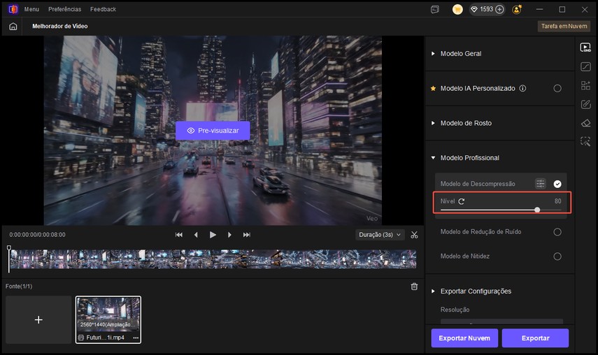 ajustar a força de descompressão