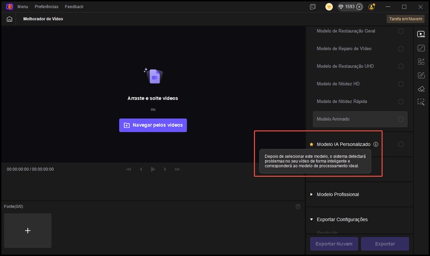 modelo de aprimoramento de vídeo do hitpaw vikpea ai pilot