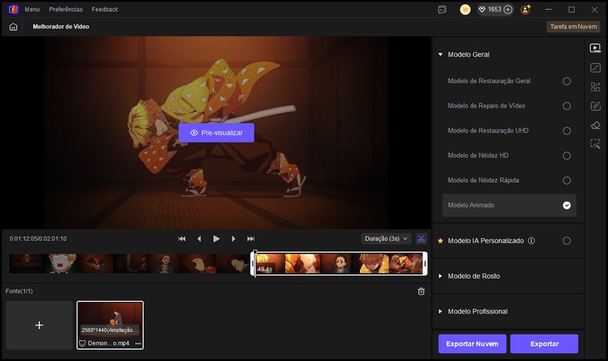 aplicar modelo deanimação ai