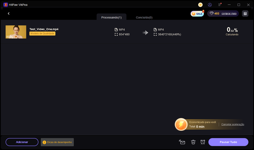 Exportando o vídeo aprimorado com qualidade 4K pelo HitPaw VikPea