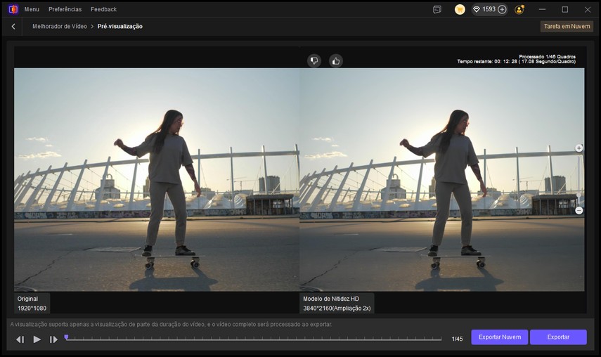 pré-visualização do modelo de nitidez hd do hitpaw vikpea