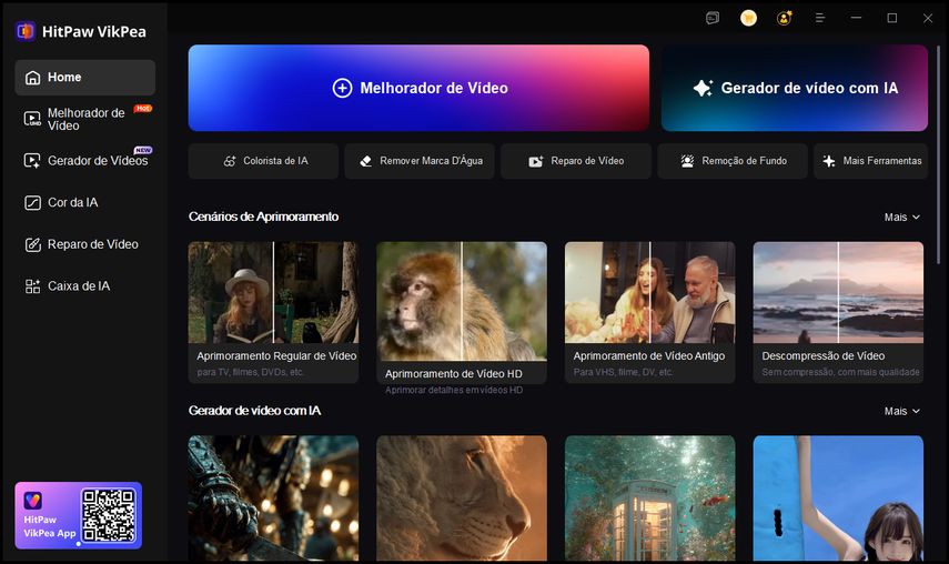 AI Video Generator home interface
