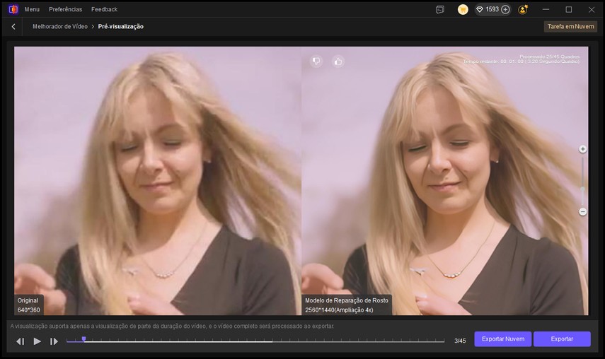 pré-visualização do modelo de reparo de rosto do hitpaw vikpea
