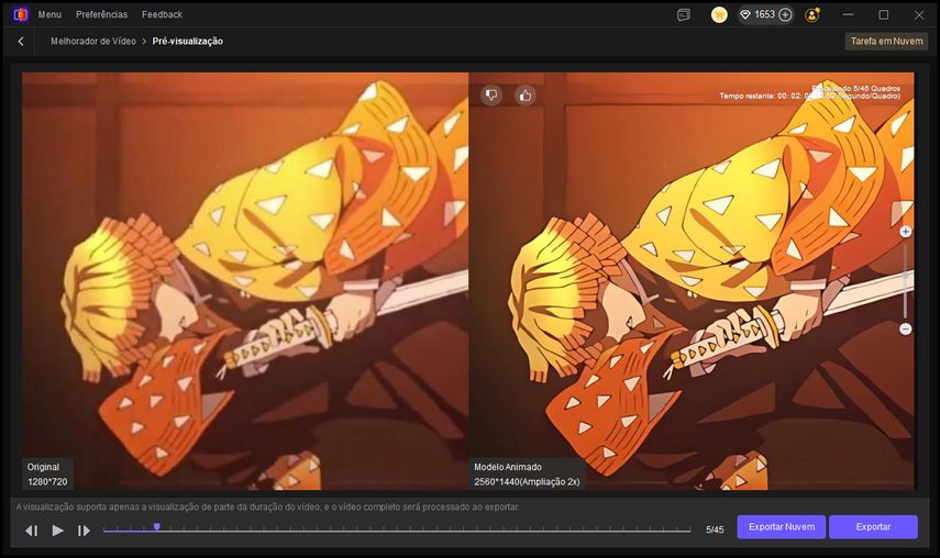 visualizar clipes de anime aprimorados