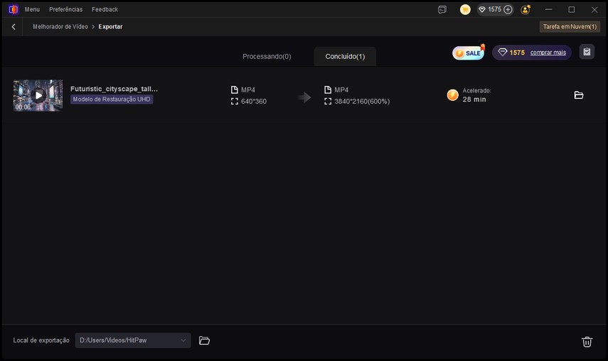 remoção de compressão de vídeo