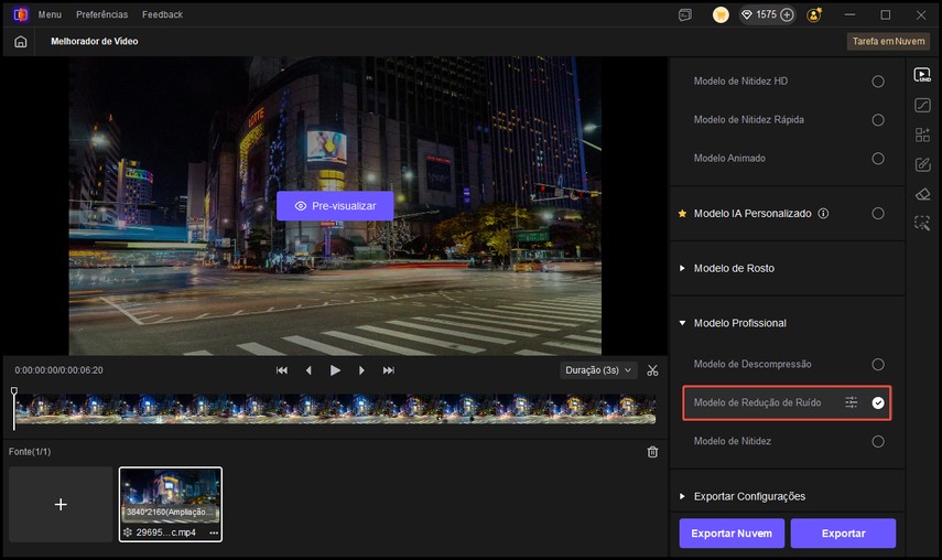 choose video denoise model