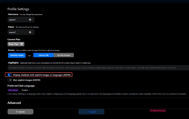 Enable NSFW
