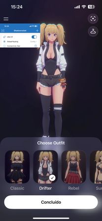 Macete trajes Ani passo 1