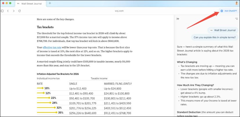 ChatGPT Atlas Barra Lateral Inteligente