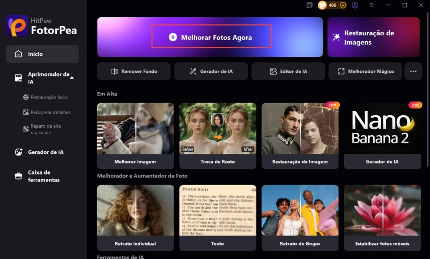 melhorar imagem com HitPaw FotorPea