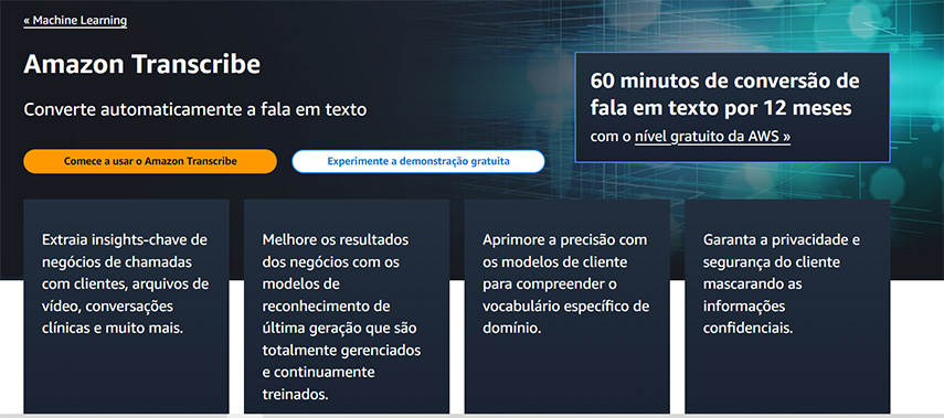 converter audio em texto com amazon