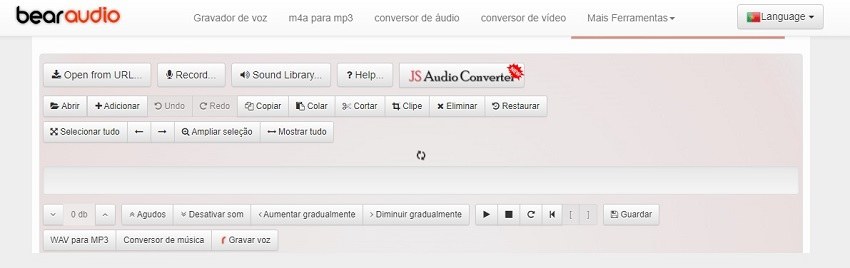 editar audio de video online com bear audio