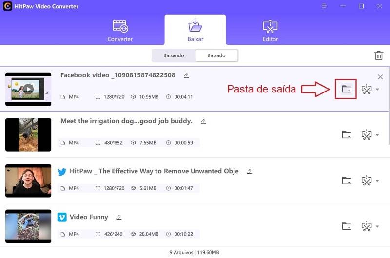 como baixar vídeo do facebook com hitpaw conversor de video