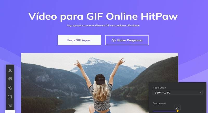 converter vídeo em gif com qualidade com hitpaw