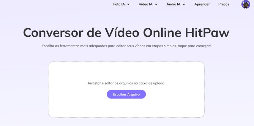HitPaw Online Video Converter para converter MP4 para MP3 grátis