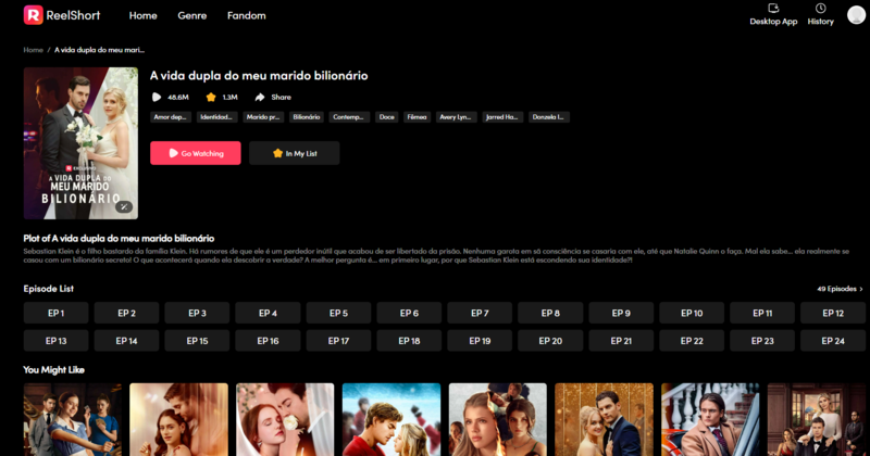 50 episódios de O Duplo Vida do Meu Marido Bilionário