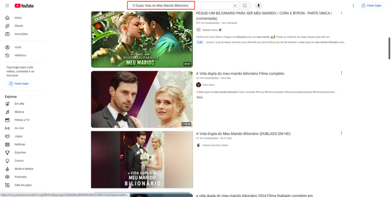 o duplo vida do meu marido bilionário no youtube