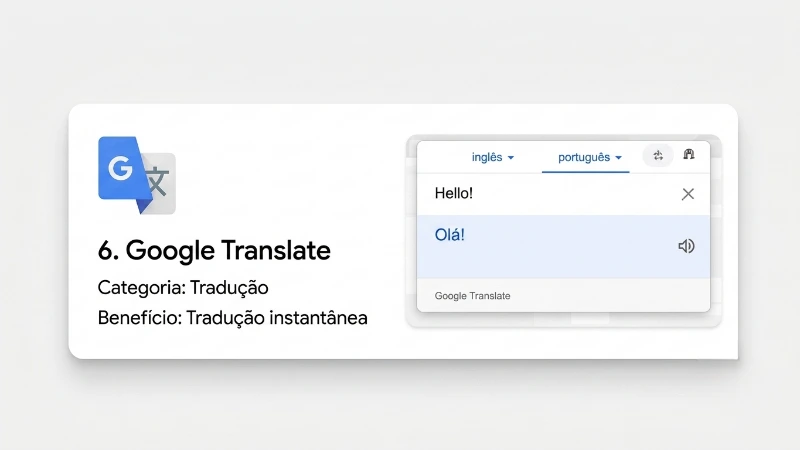 Interface da extensão Google Translate no Google Chrome