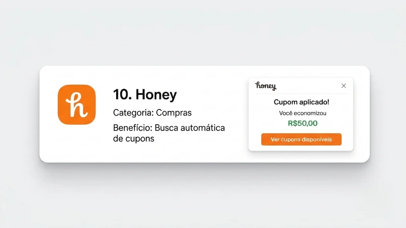 Interface da extensão Honey no Google Chrome