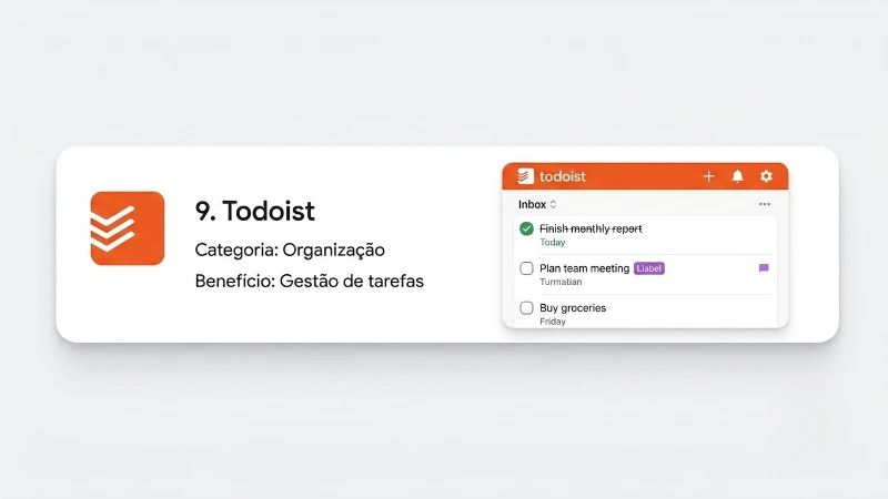 Interface da extensão Todoist no Google Chrome