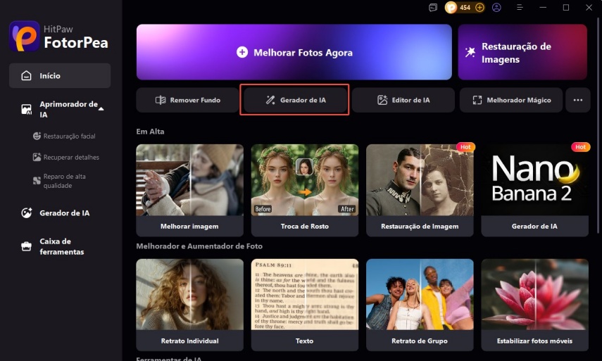 gerador de ia de HitPaw FotorPea