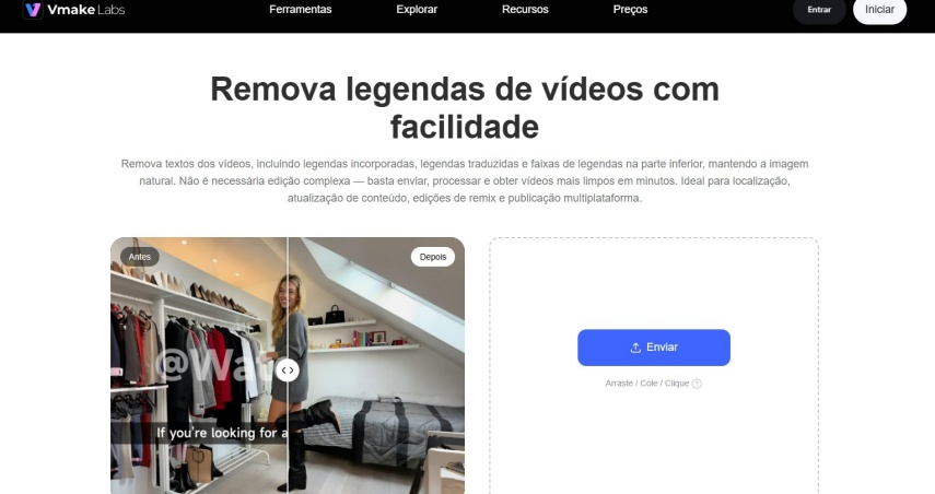 remover legenda com vmake