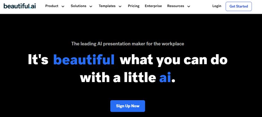 Beautiful.AI design inteligente automático