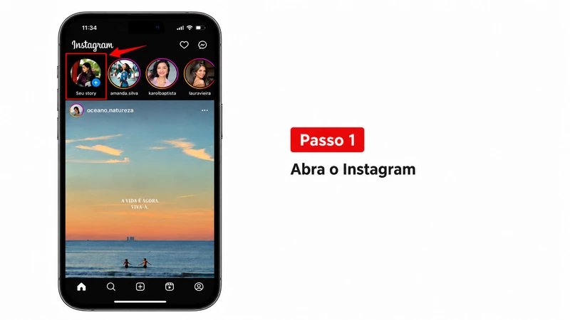 Passo 1: abra o Instagram pelo celular