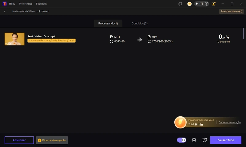 Exportar o vídeo da live melhorado com o HitPaw VikPea