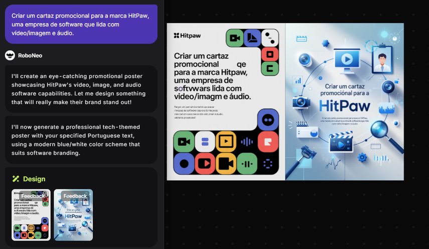 Criar pôster de evento da HitPaw com RoboNeo