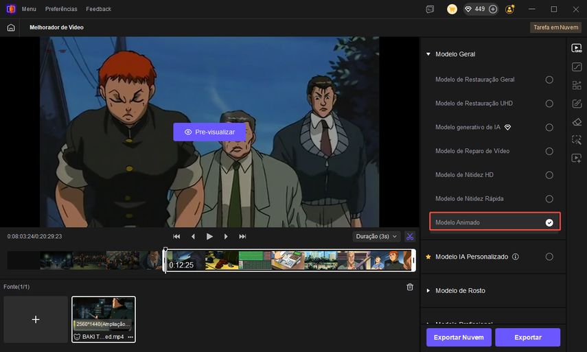 Carregar anime Baki para Hitpaw Vikpea