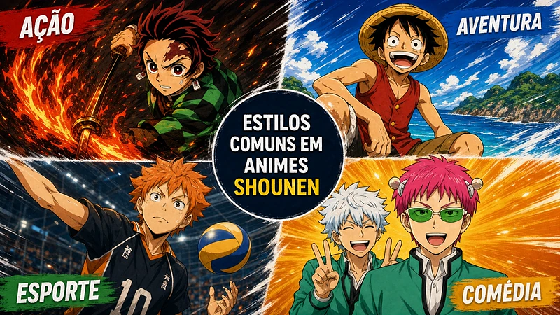 Principais estilos encontrados em animes shounen