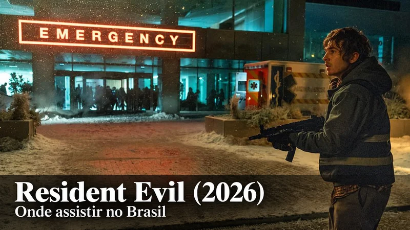 Capa do guia de Resident Evil (2026): onde assistir, sinopse e elenco