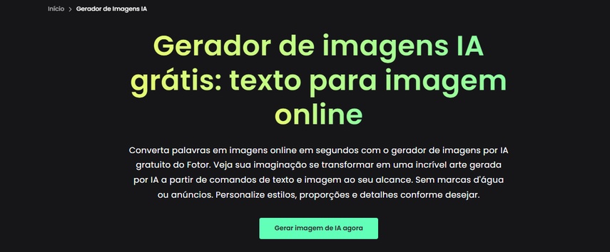 Fotor como um gerador de roupas com IA
