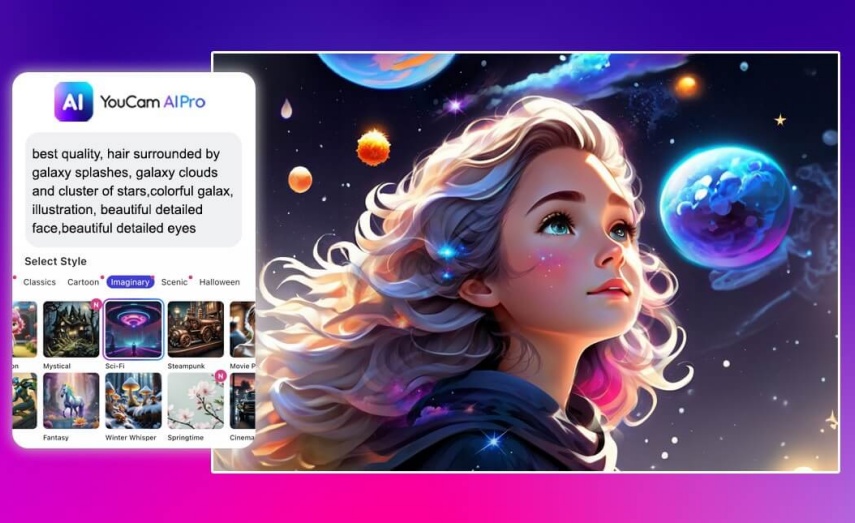 YouCam AI Pro namorada virtual