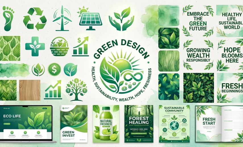 cores combinacao com verde