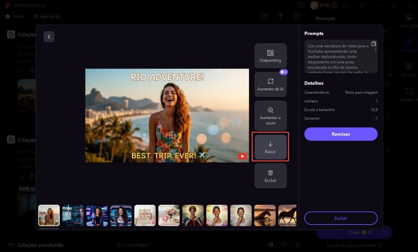 baixar capa de youtube gerada por hitpaw fotorpea