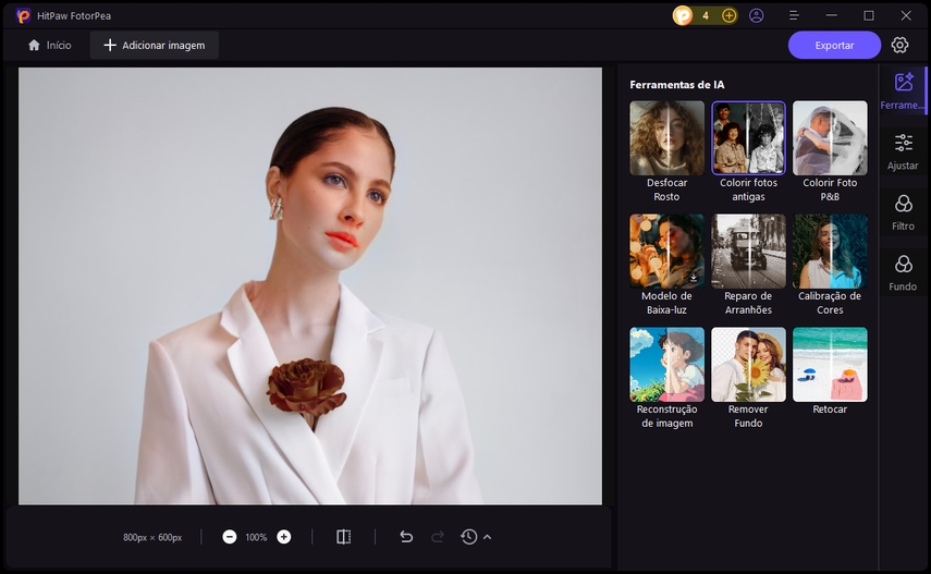 Editor de Troca de Cor de Foto Hitpaw FotorPea